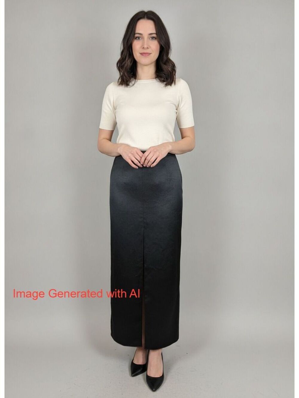 Iro Paris Women's Black High Waisted Front Slit Maxi Skirt SzEU36/US4 NWOT